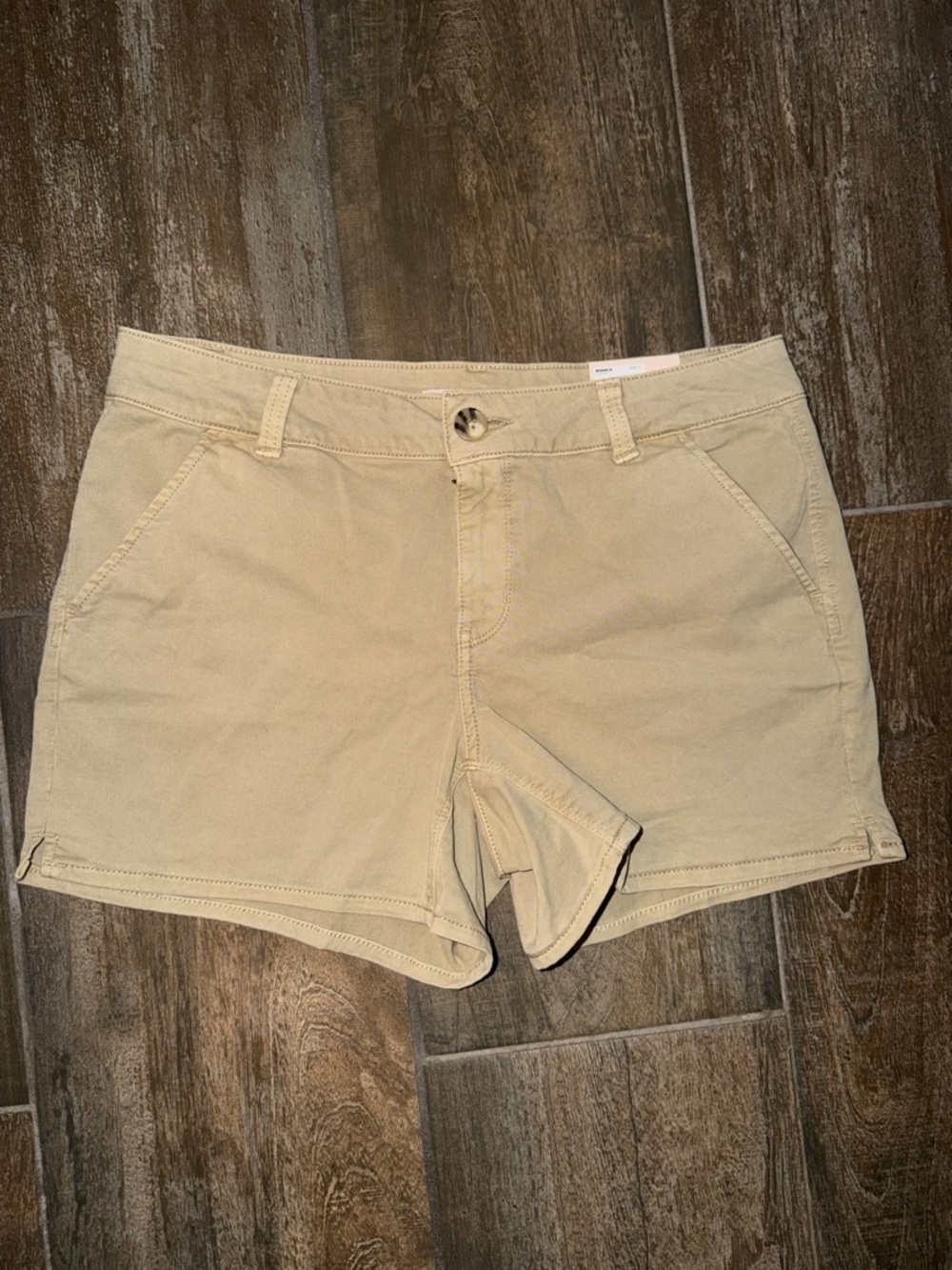 SO Women's Light Tan Cotton Chino Shorts